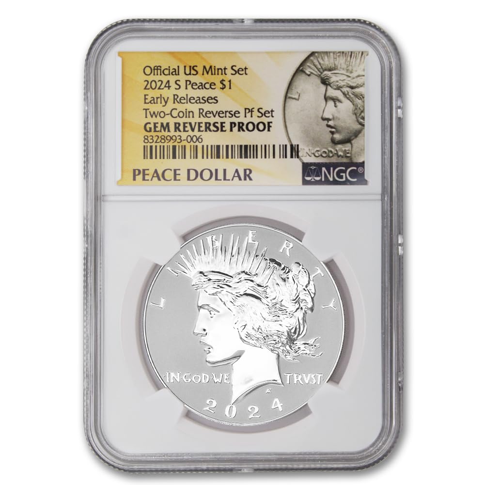 Set of 2 American Silver Morgan and Peace Dollar Q9007