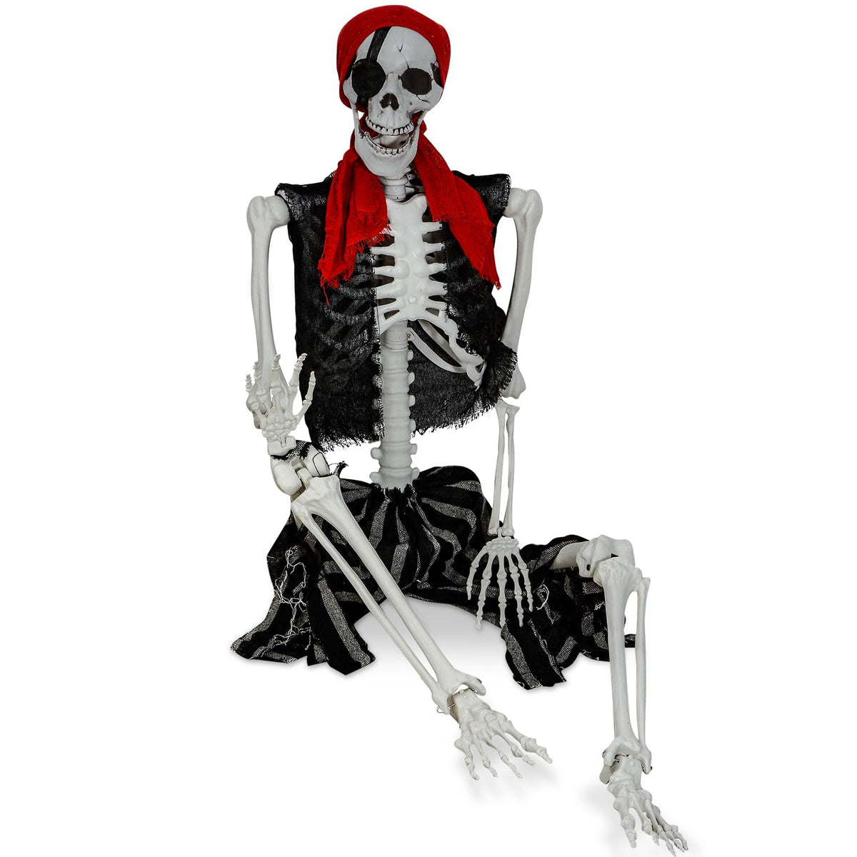Life Size Pirate Skeleton with Movable Joints R182396
