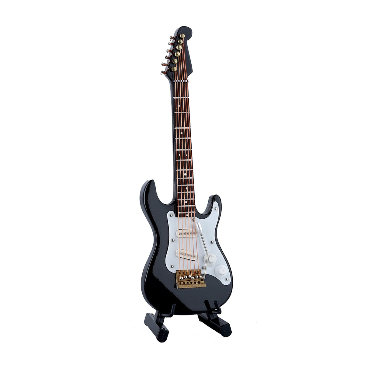 Miniature Electric Guitar Replica with Stand and Case K982