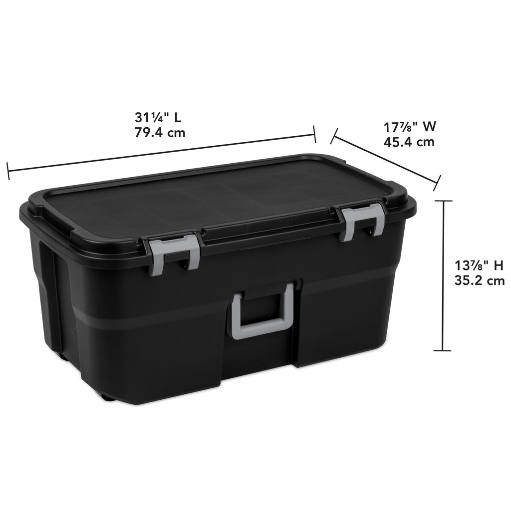 22 Gallon Rolling Storage Trunk with Wheels and Handle R379142