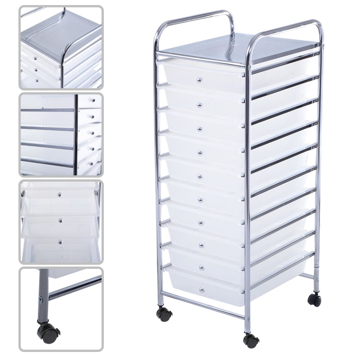 10 Drawer Rolling Storage Cart K87824