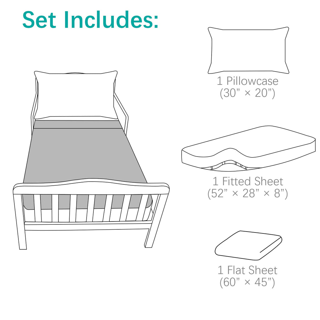3-Piece Microfiber Toddler Sheet Set L80457