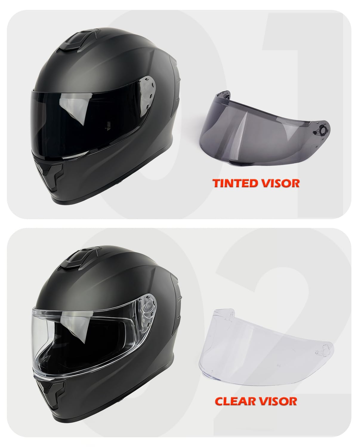 Full Face Motorcycle Helmet DOT Approved J7740