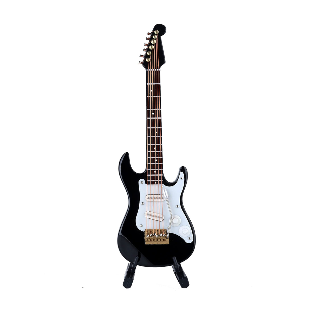 Miniature Electric Guitar Replica with Stand and Case K982