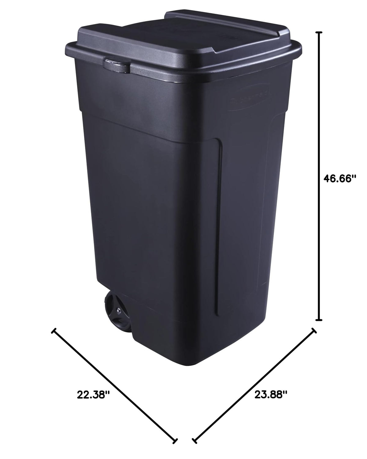 50 gal Wheeled Plastic Trash Can A301677