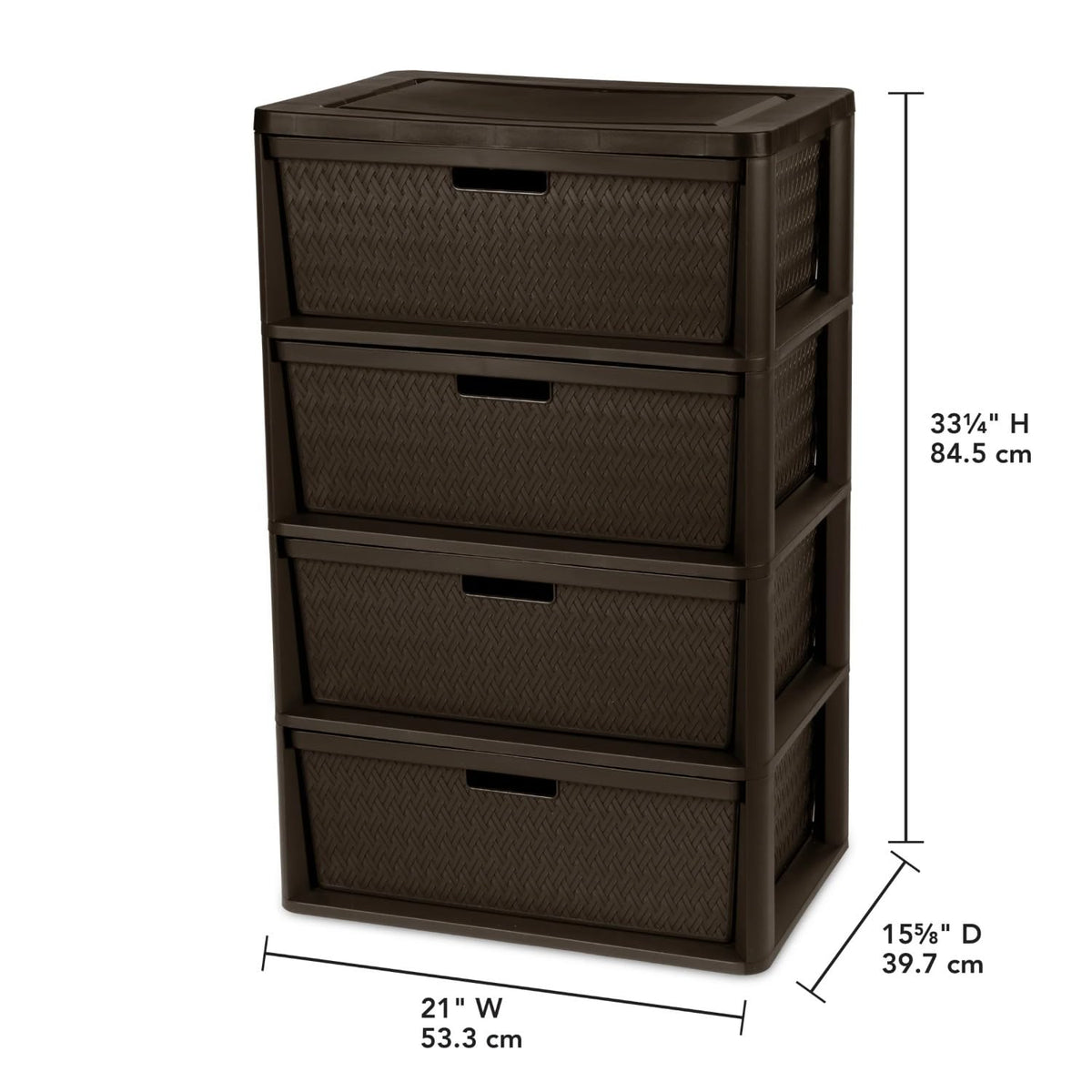Brown Plastic Storage Organizer Tower B2312