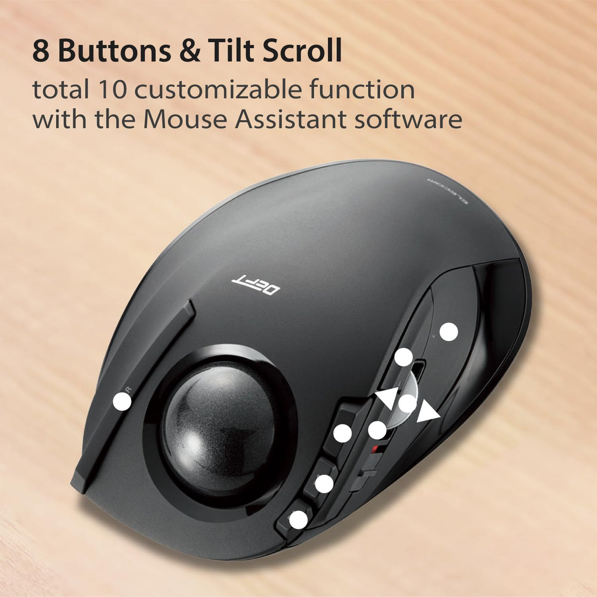 Wireless Ergonomic Trackball Mouse K3040
