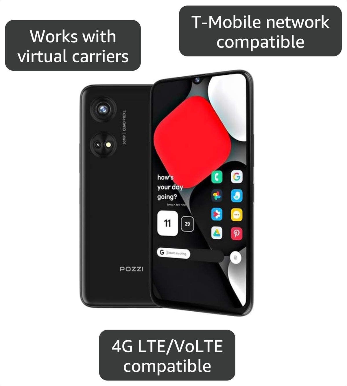 6.79” HD+ 128GB 4G LTE Unlocked Android Smartphone X768