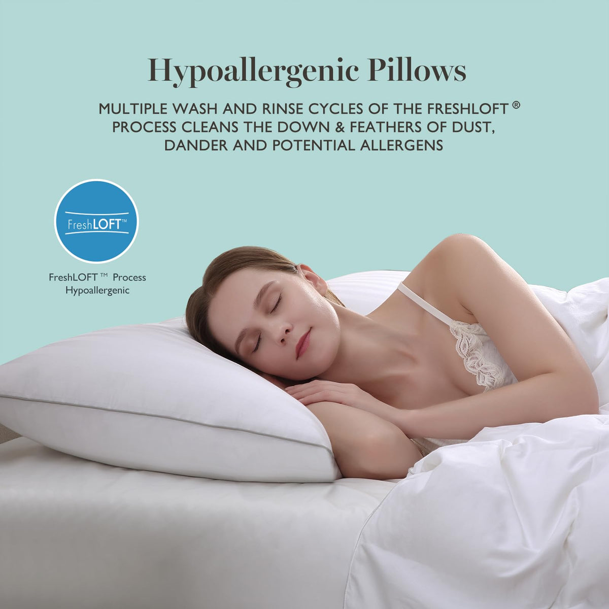 King Size Set of 2 Bed Pillows J396