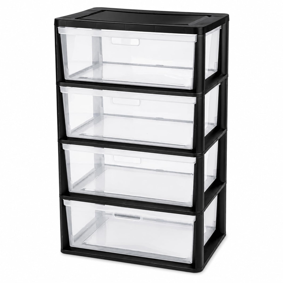 Wide 4 Drawer Plastic Storage Tower Organizer J49882