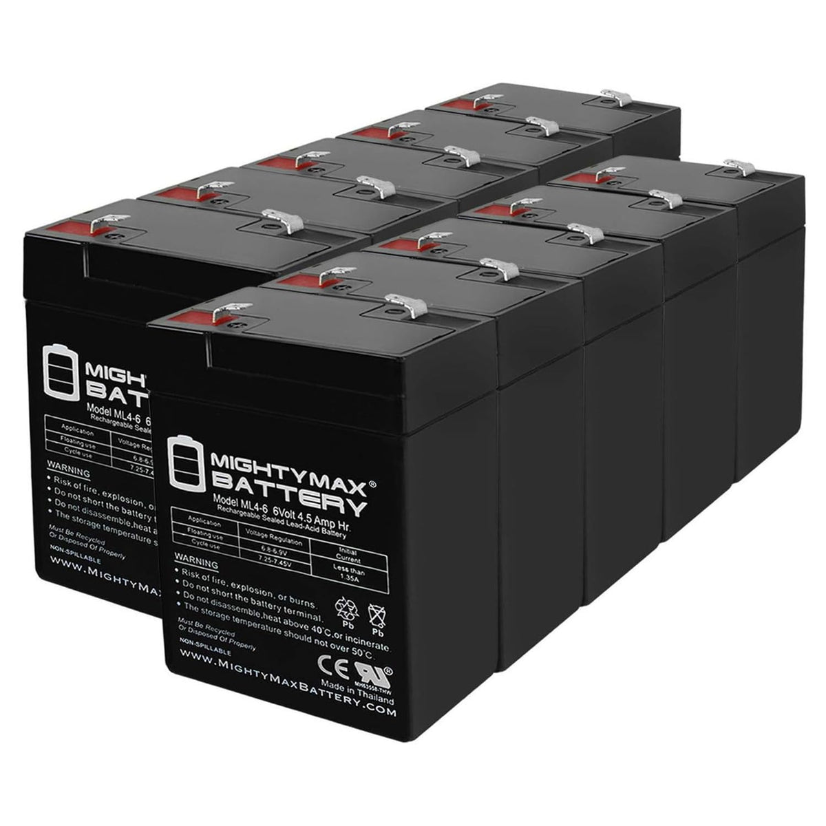 6V 4.5AH SLA Battery 10 Pack M28318