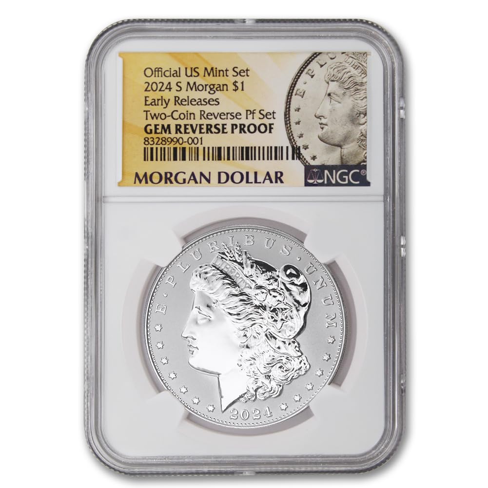 Set of 2 American Silver Morgan and Peace Dollar Q9007