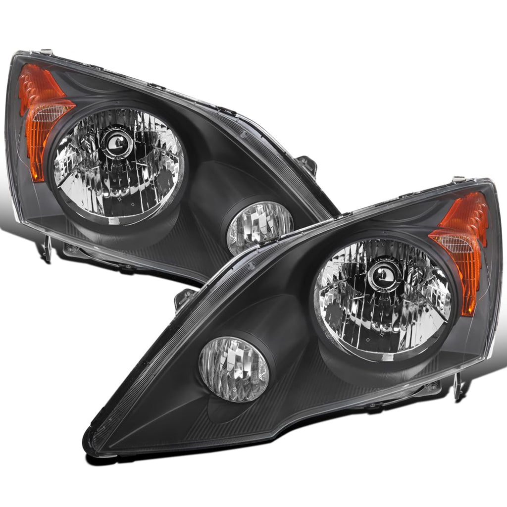 Black Halogen Headlights Pair H865