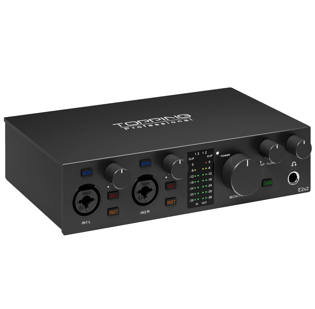 USB Audio Interface with 48V Phantom Power, Black B467