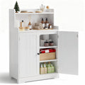 White Bathroom Storage Cabinet with 2 Adjustable Shelves A5116