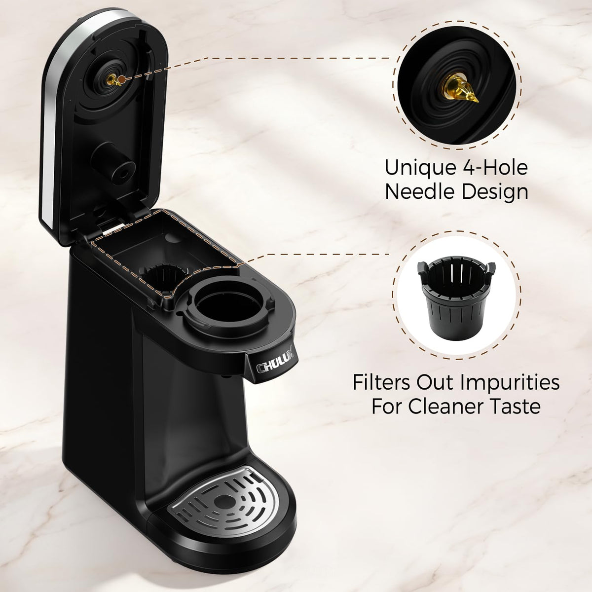 Single Serve Coffee Maker Black G857280