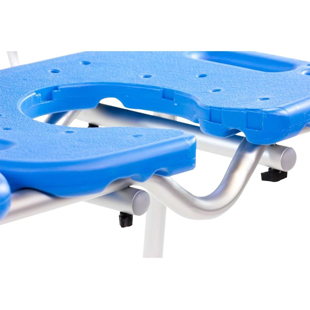 Bath Transfer Bench with Cutout Shower Seat, Adjustable Height, Blue B4274