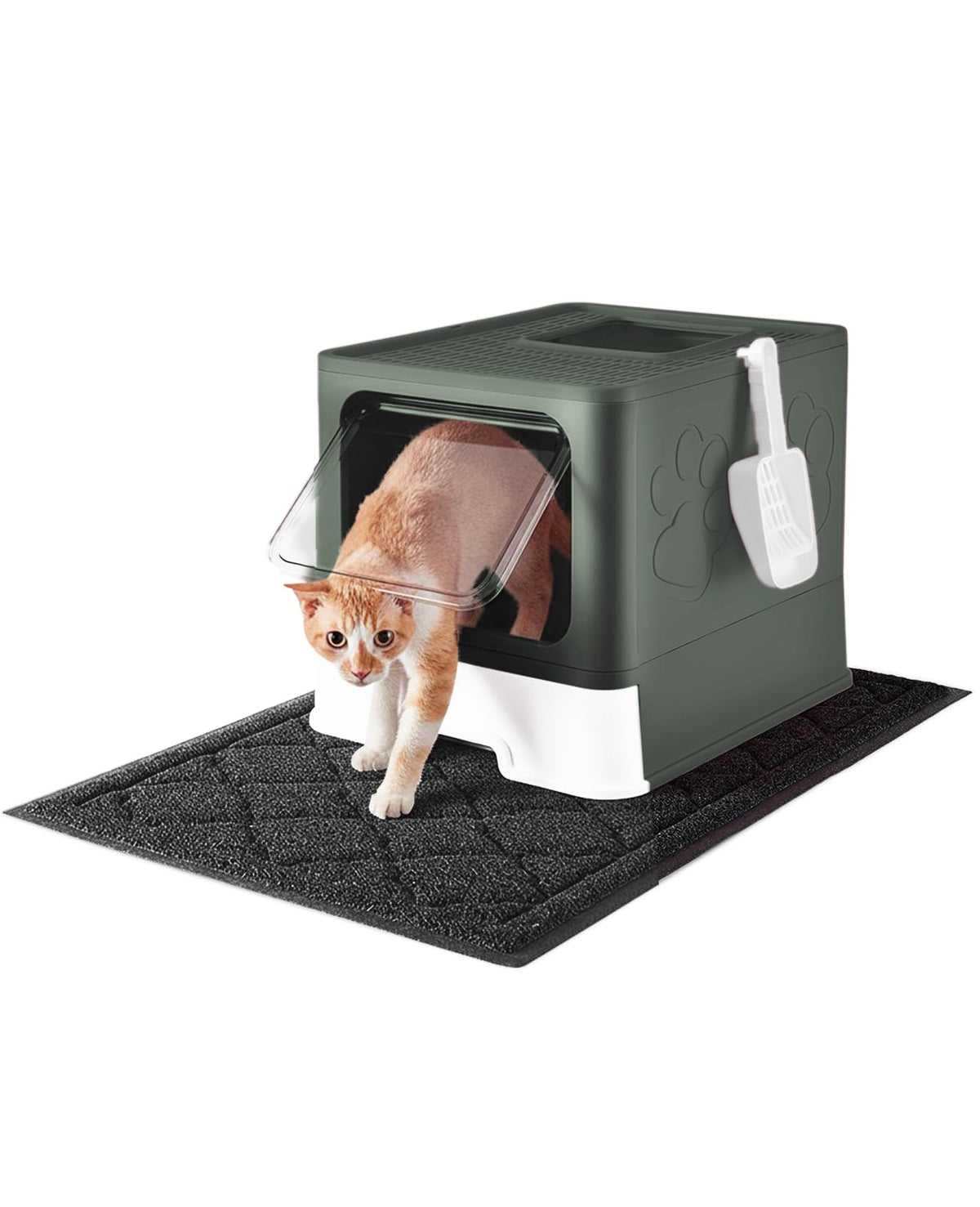 X-Large Cat Litter Box with Litter Mat and Scoop K862957