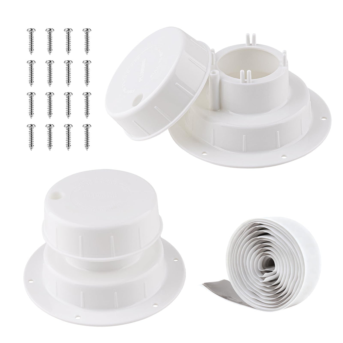 RV Plumbing Vent Covers with Screws, 2 Pack Y598