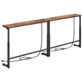 2-Pack Narrow Console Table with Adjustable Height and 2 Power Outlets Q730808