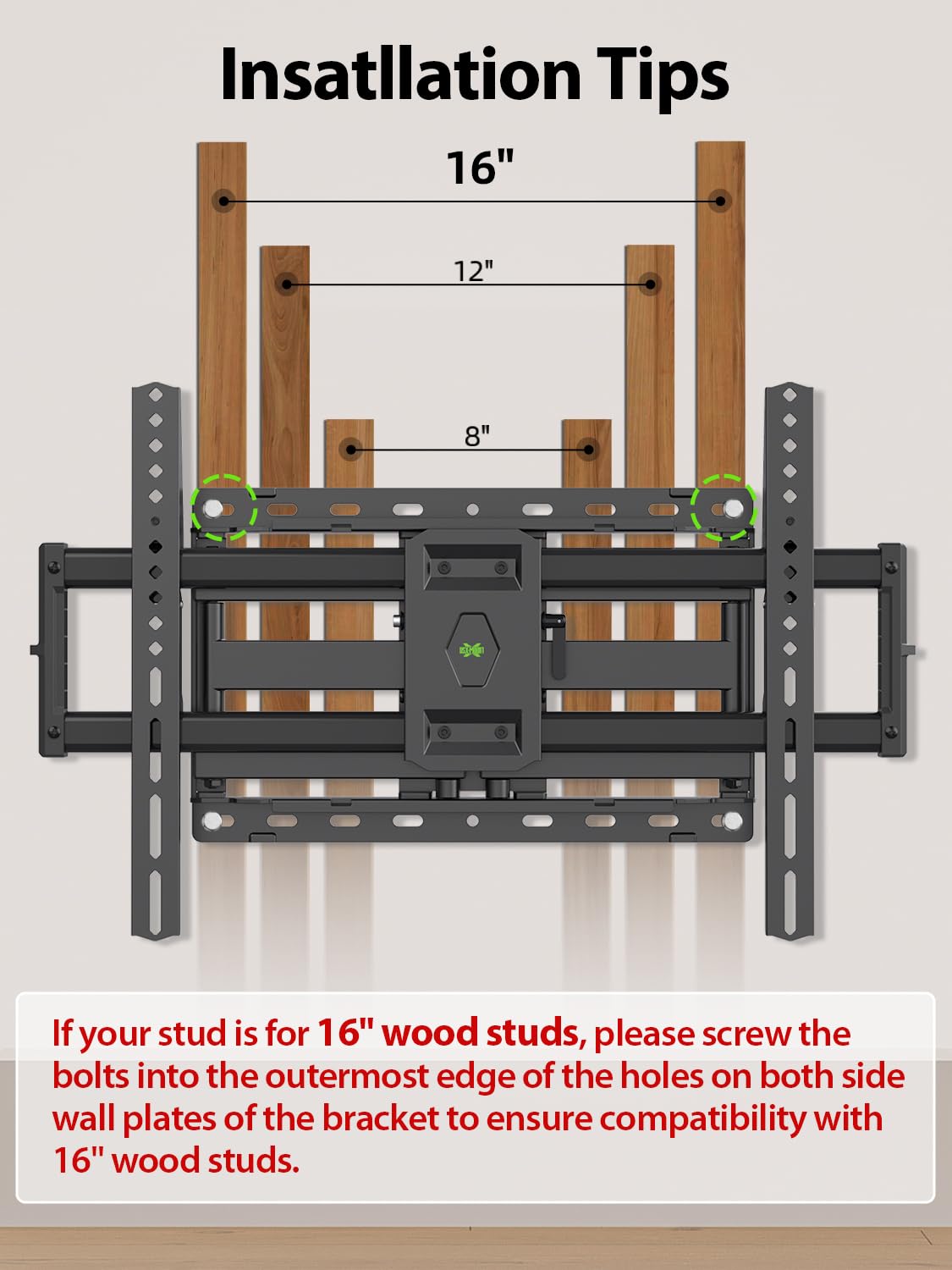Full Motion TV Wall Mount for 42-90 inch Flat Screen X81722
