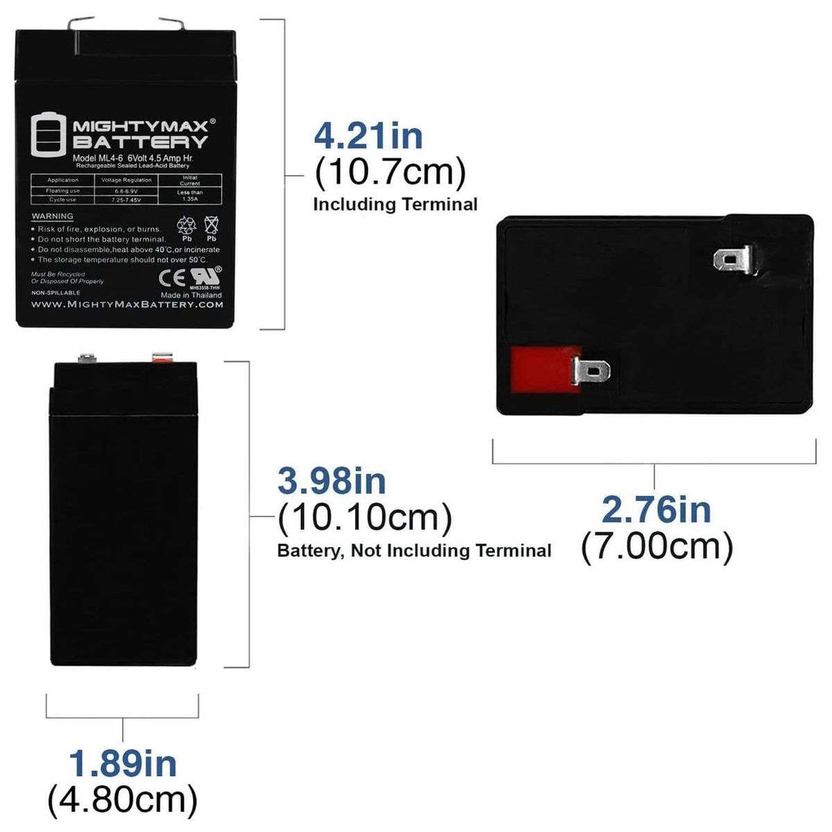 6V 4.5AH SLA Battery 10 Pack M28318