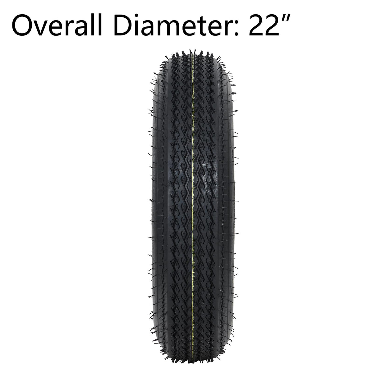 2-Pack Trailer Tires on Rims 5.30-12 4 Lug White Wheels C757