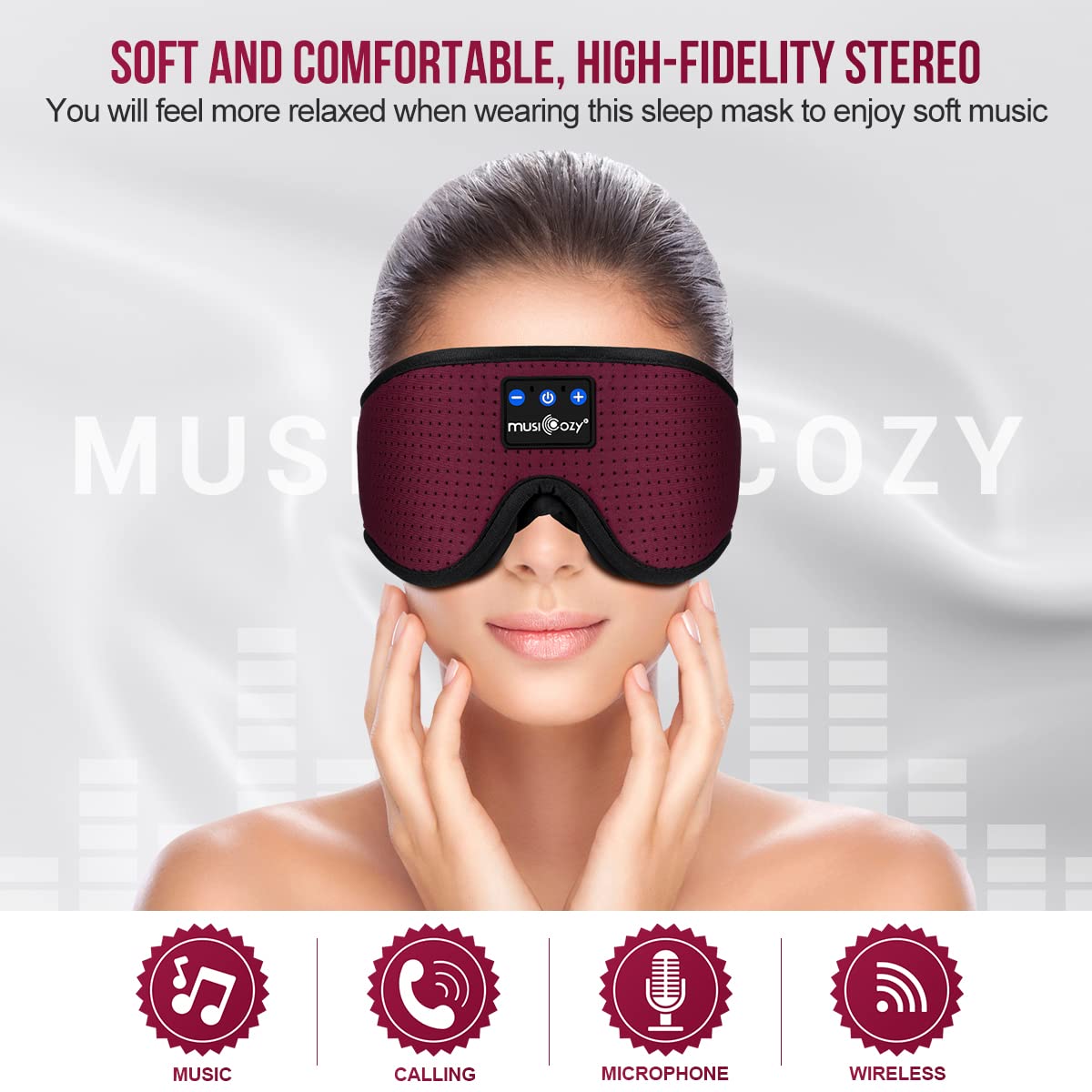 3D Bluetooth Sleep Headphones Headband C3304