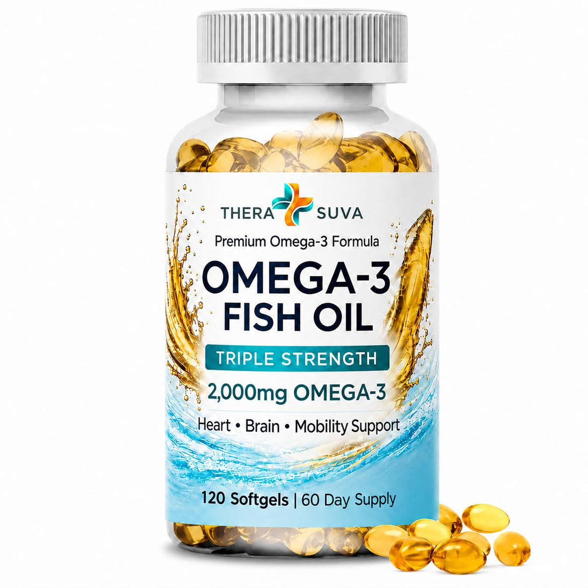 Wild Alaskan Fish Oil 2000mg Omega-3 120 Veggie Softgels P818