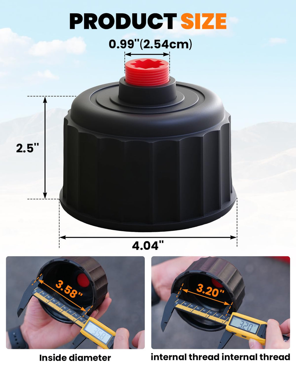 2 Pack Replacement Fuel Jug Cap E3360