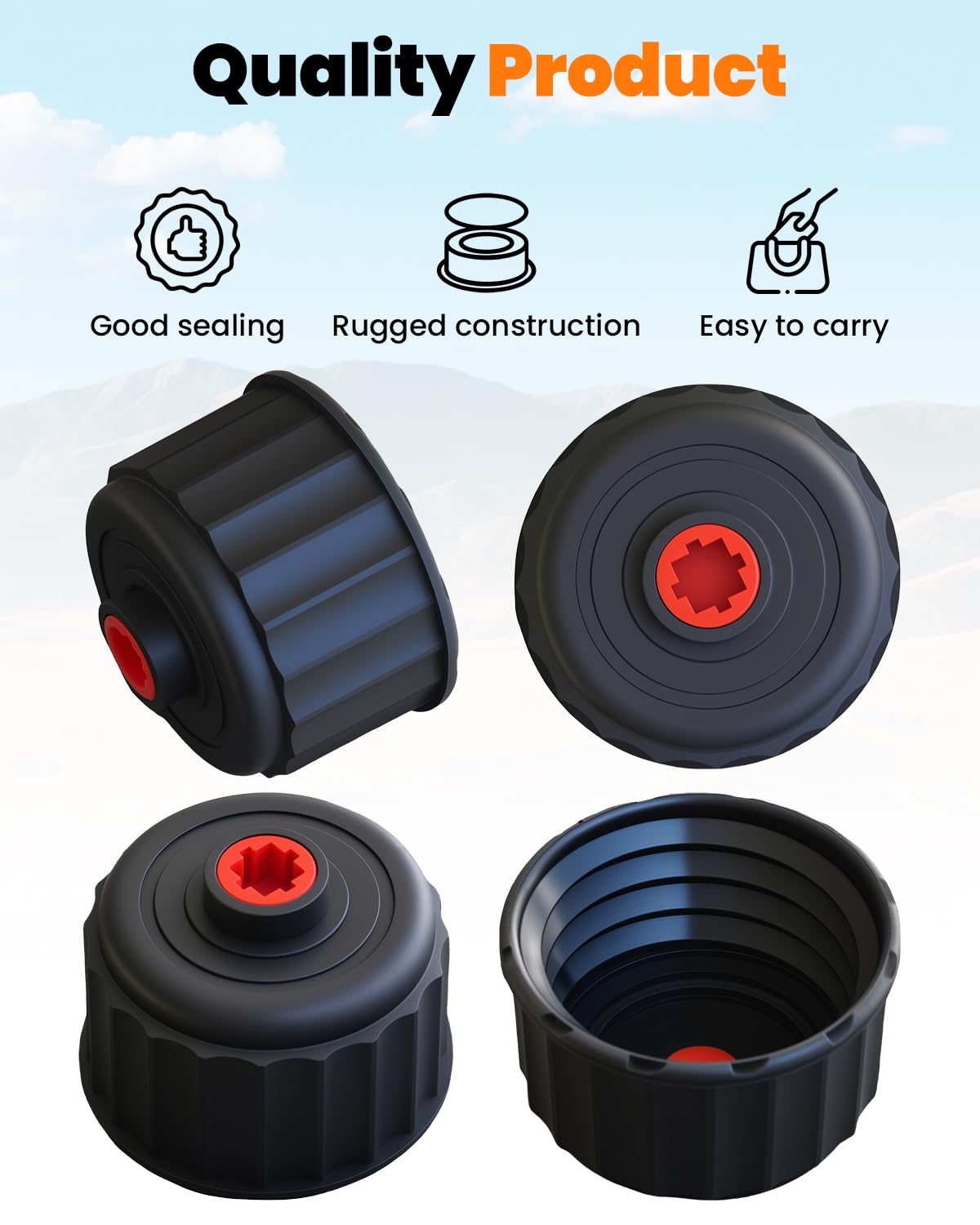 2 Pack Replacement Fuel Jug Cap E3360