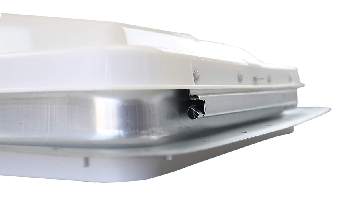 White Manual Crank RV Roof Vent with Screen W290223