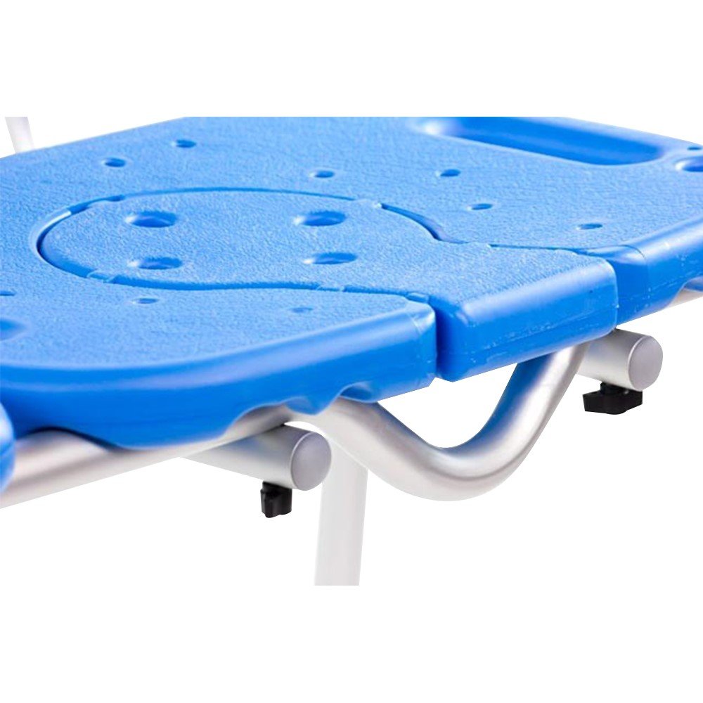 Bath Transfer Bench with Cutout Shower Seat, Adjustable Height, Blue B4274