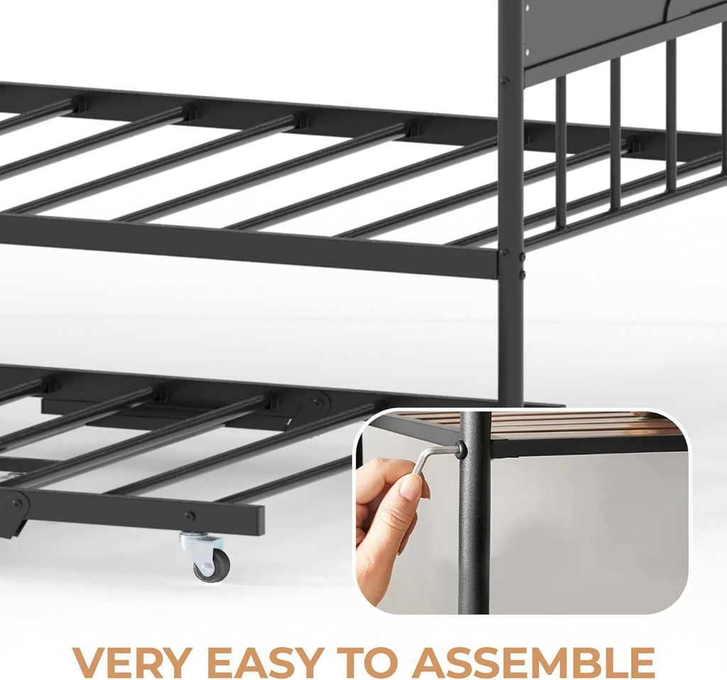 Black Daybed with Pop Up Trundle R5522
