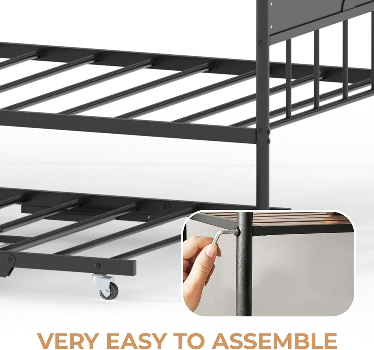 Black Daybed with Pop Up Trundle R5522