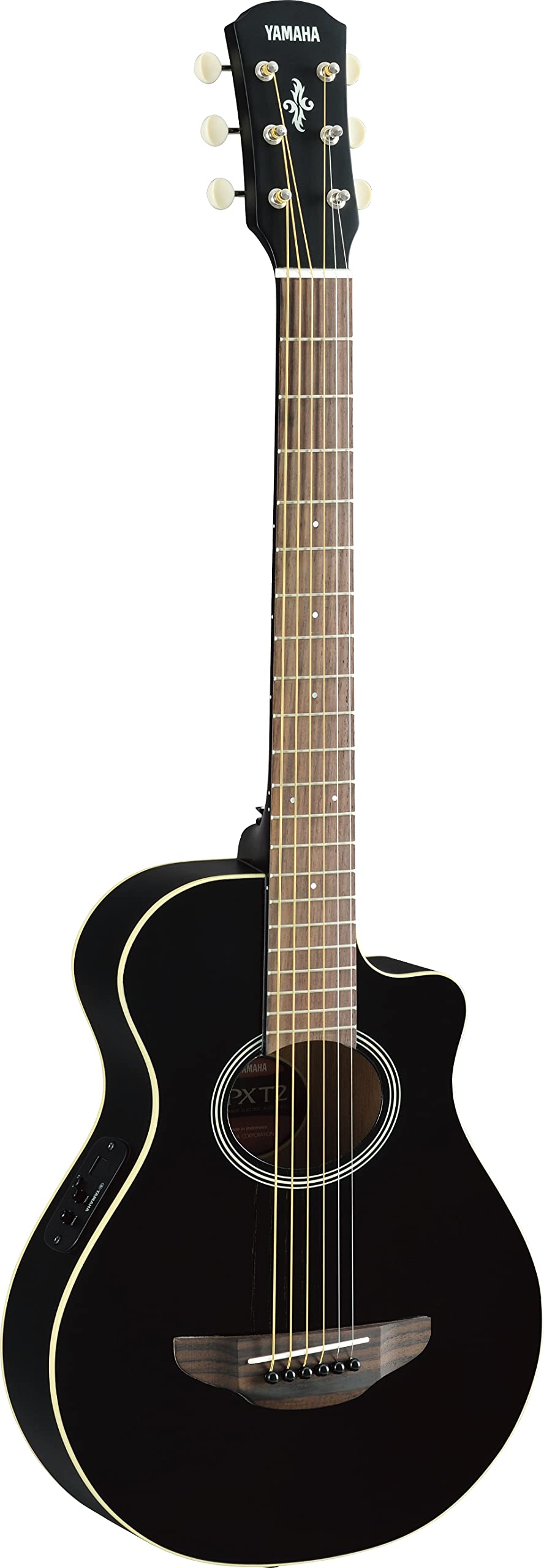 3/4-Size Black Acoustic-Electric Guitar S6488
