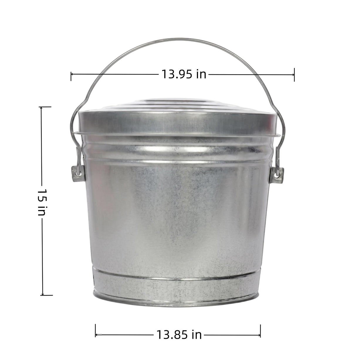 6 Gallon Galvanized Steel Locking Lid Storage Can R221863