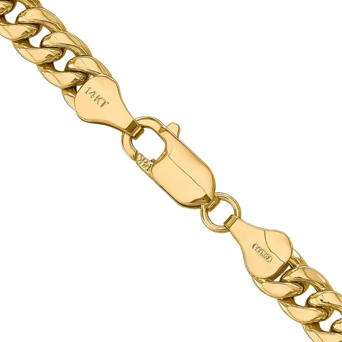 14K Yellow Gold 6mm Miami Cuban Chain Necklace Q64653