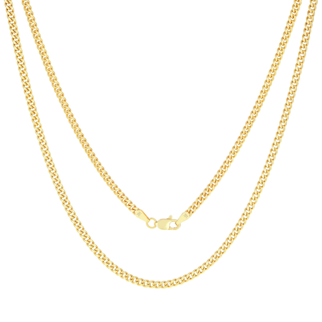 14k Yellow Gold Cuban Chain Necklace P111133