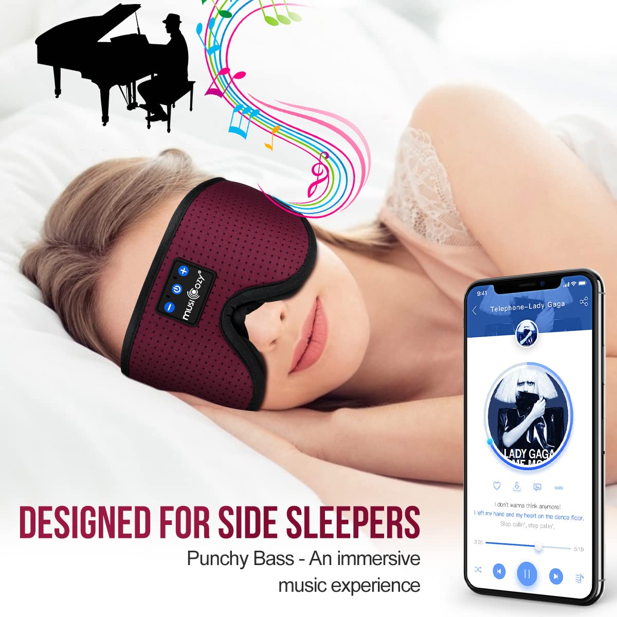 3D Bluetooth Sleep Headphones Headband C3304