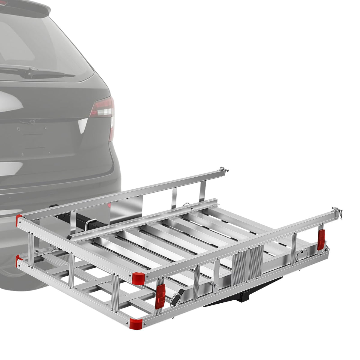 500LBS Aluminum Hitch Wheelchair Carrier with Folding Ramp K1113