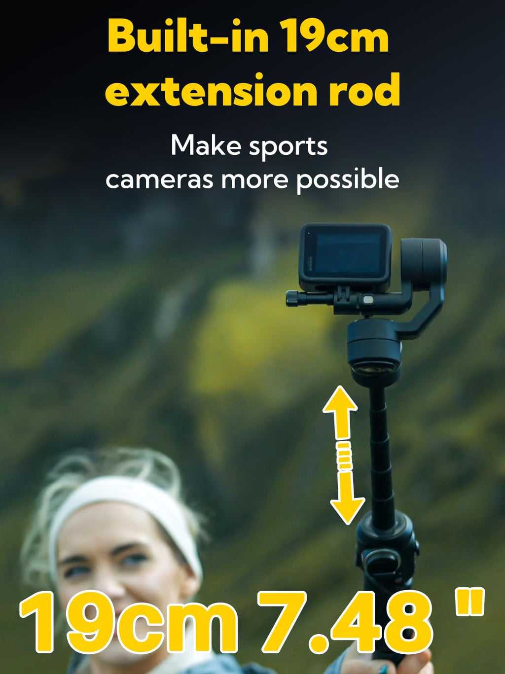 3-axis Handheld Gimbal Stabilizer with Extension Rod Y585945