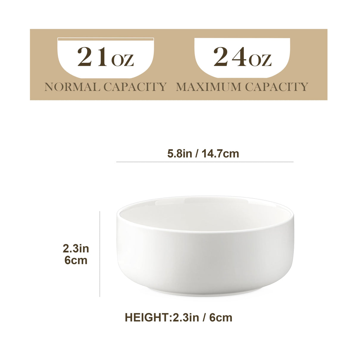 35 OZ Soup Bowls Set of 4 and 24 OZ Cereal Bowls Set of 6 S503915