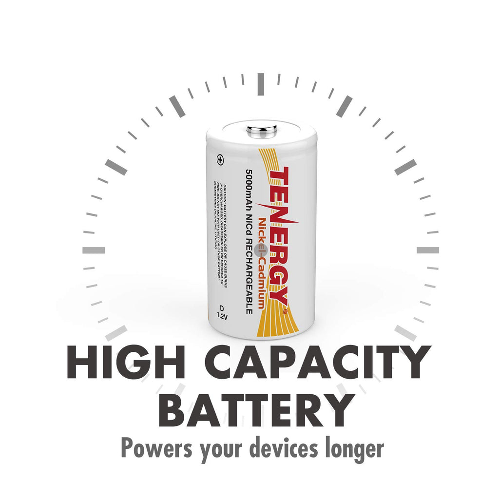 Rechargeable NiCd D Batteries and LCD Smart Charger K21710