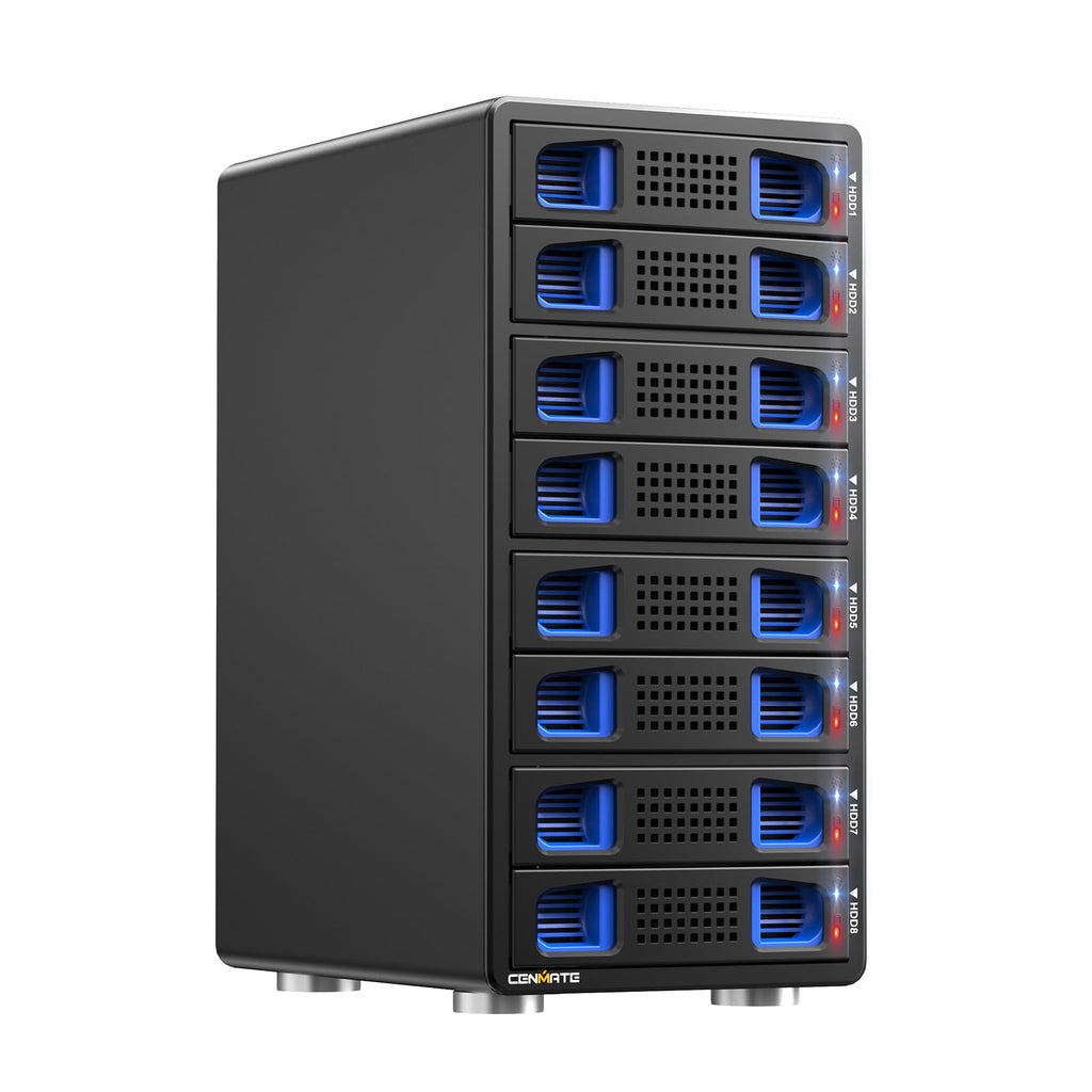 Aluminum 8 Bay Hard Drive RAID Enclosure with Cooling Fan Q37700