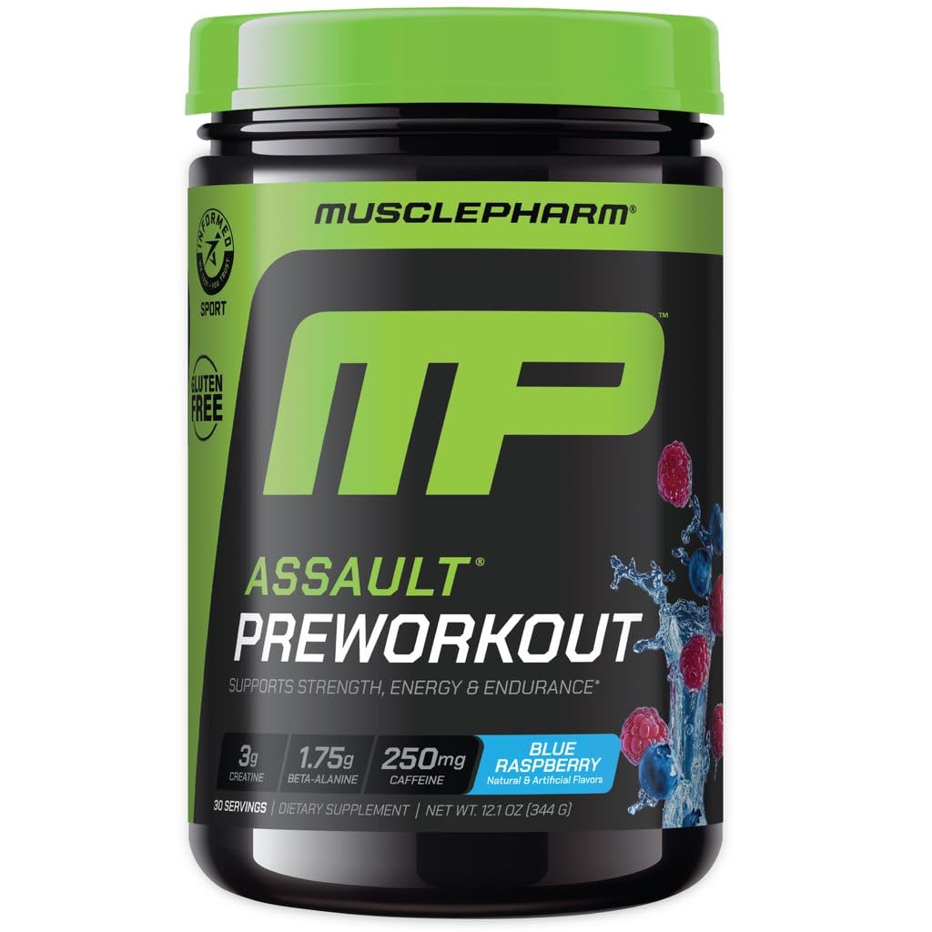 Blue Raspberry PreWorkout Powder 30 Servings Z8886