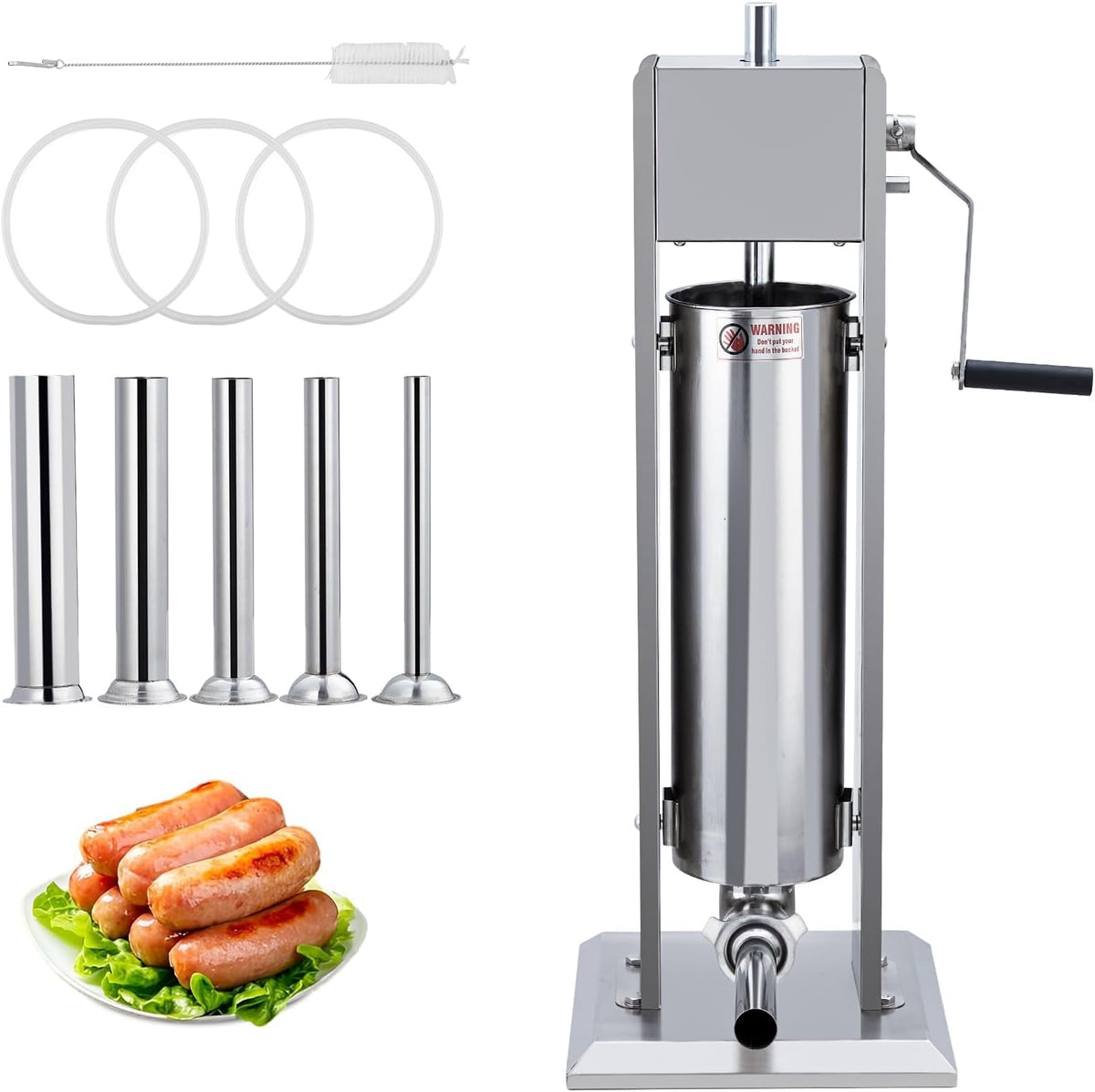 15L Sausage Stuffer with 5 Stainless Steel Tubes K65769