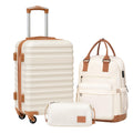 White 3 Piece Hardside Luggage Set W45021