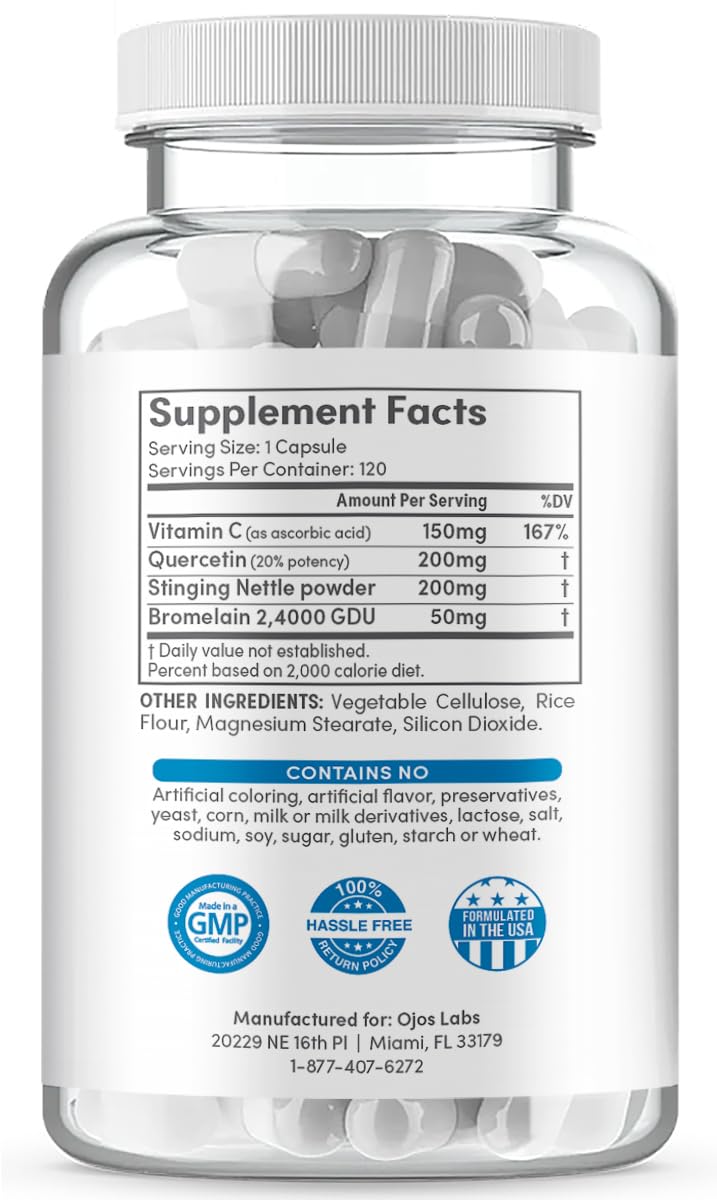 120 Capsules Natural D-Hist Supplement V593654