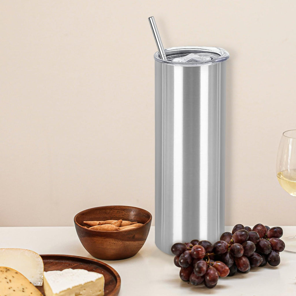 16 Pack 20oz Stainless Steel Insulated Tumblers with Lid and Straw P492700